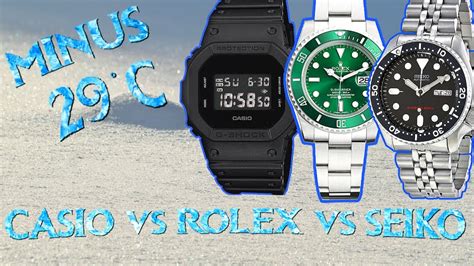 casio o rolex test|COLD WEATHER TESTING WATCHES I Rolex Vs Seiko Vs Casio.